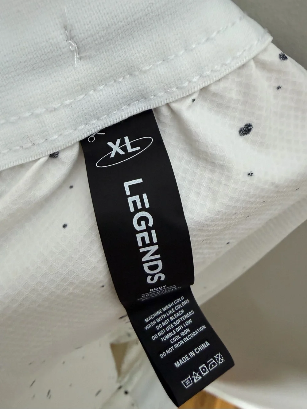 Legends Men’s Luka Shorts Athletic Black White Splatter Size XL *509